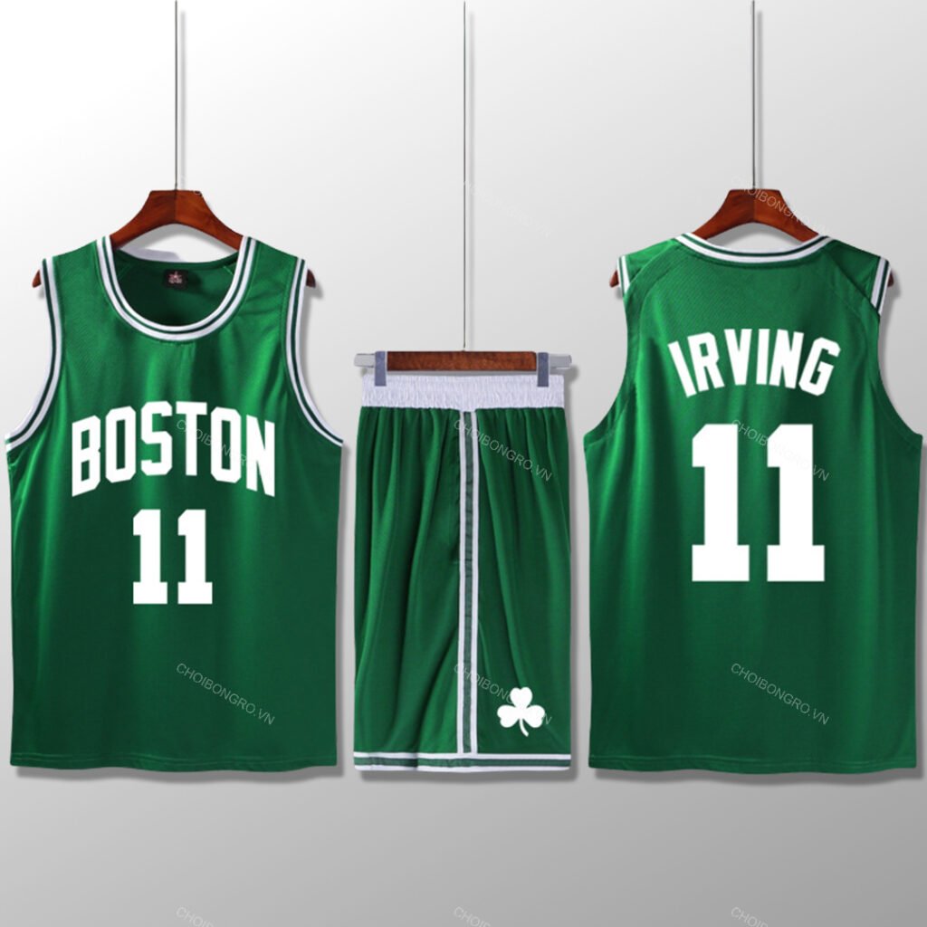 Bộ quần áo bóng rổ Kyrie Celtics - Xanh