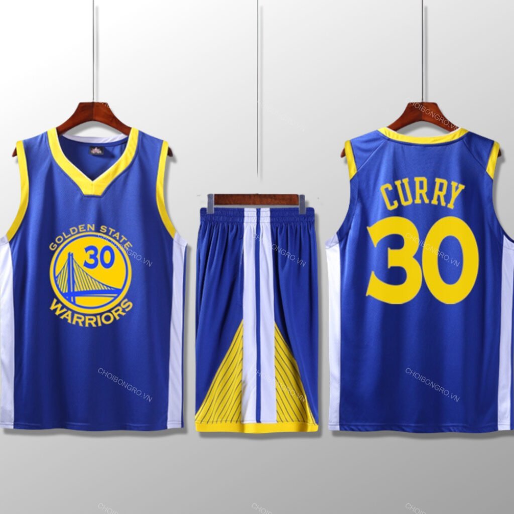 Bộ quần áo bóng rổ Curry - Xanh