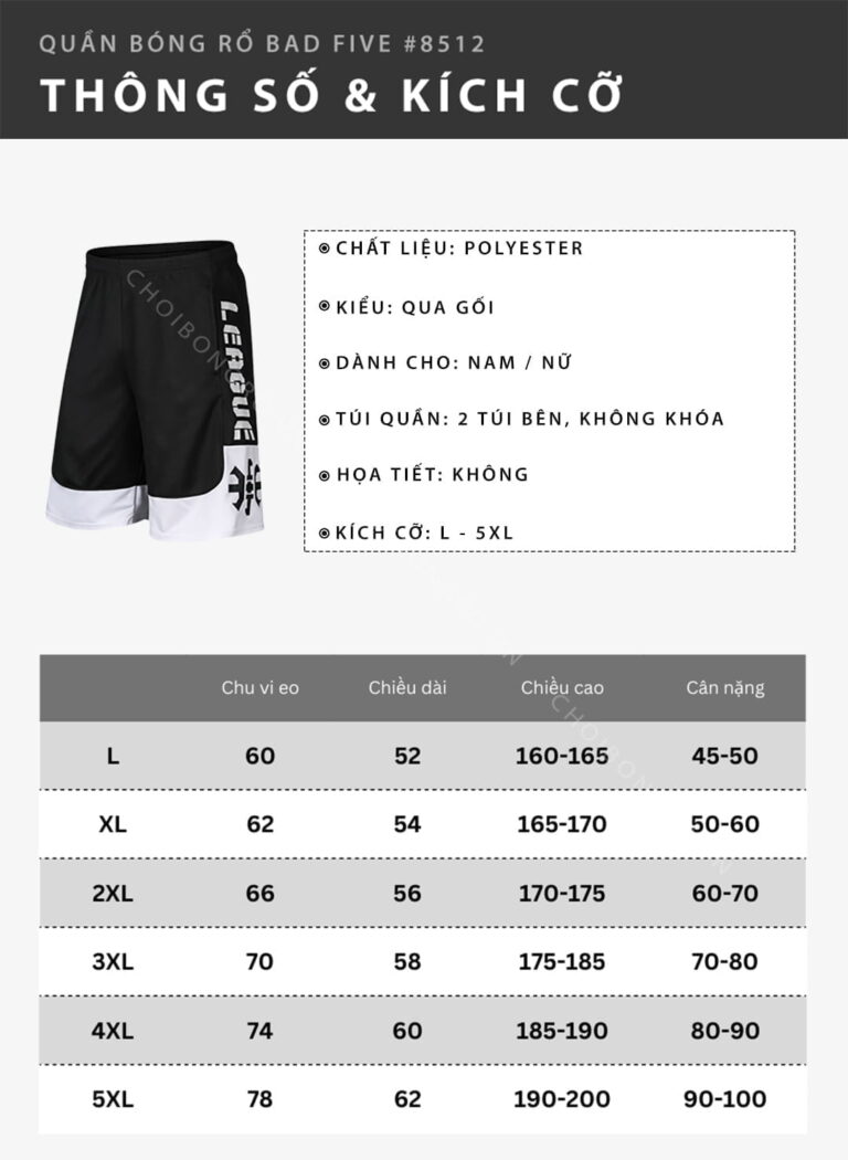 Tool chọn Size Pro Combat ( cả 2 bảng size ) - Giày bóng rổ - Choibongro.vn