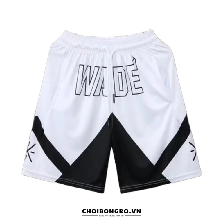 Quần Shorts bóng rổ 7033 - Wade trắng đen