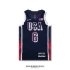 Áo
  bóng rổ Swingman USA Olympic 2024 - Lebron 6 - Xanh Navy