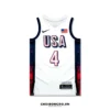 Áo bóng rổ Swingman USA Olympic 2024 - Curry 4 -
  Trắng
