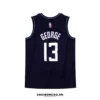 Áo bóng rổ Nike Swingman Paul George Clippers số 13 mặt sau, phiên bản City Edition, màu tím than, với chữ và số thêu sắc nét