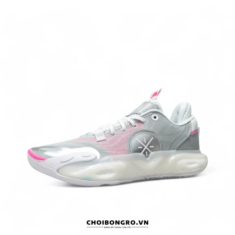 Giày Li-Ning Wade All City 12 'Silver Pink' góc nghiêng