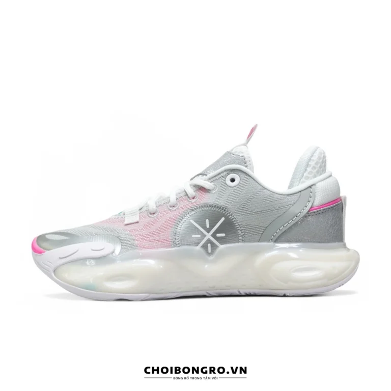 Giày Li-Ning Wade All City 12 'Silver Pink' nhìn từ phía trước.