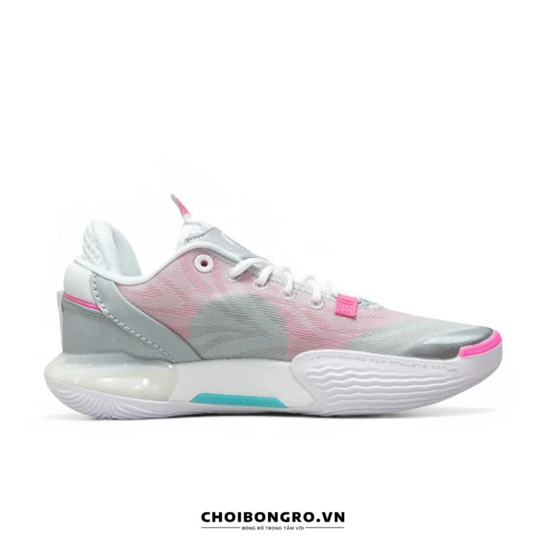 Mặt bên của giày Li-Ning Wade All City 12 'Silver Pink'