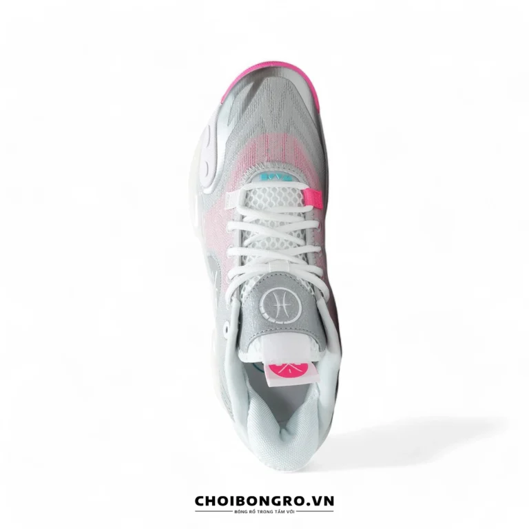 Giày Li-Ning Wade All City 12 'Silver Pink' nhìn từ trên xuống