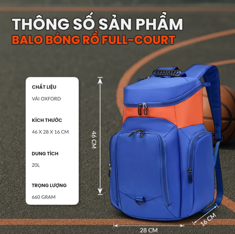 Balo Bóng Rổ 'Ball-Pack' Đa Năng – Dung Tích Lớn, Ngăn Đựng Bóng Riêng, Chống Mài Mòn - Ảnh 6