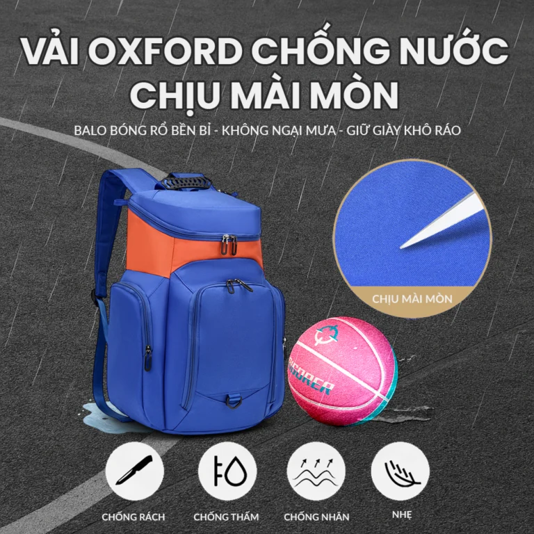 Balo Bóng Rổ 'Ball-Pack' Đa Năng – Dung Tích Lớn, Ngăn Đựng Bóng Riêng, Chống Mài Mòn - Ảnh 3