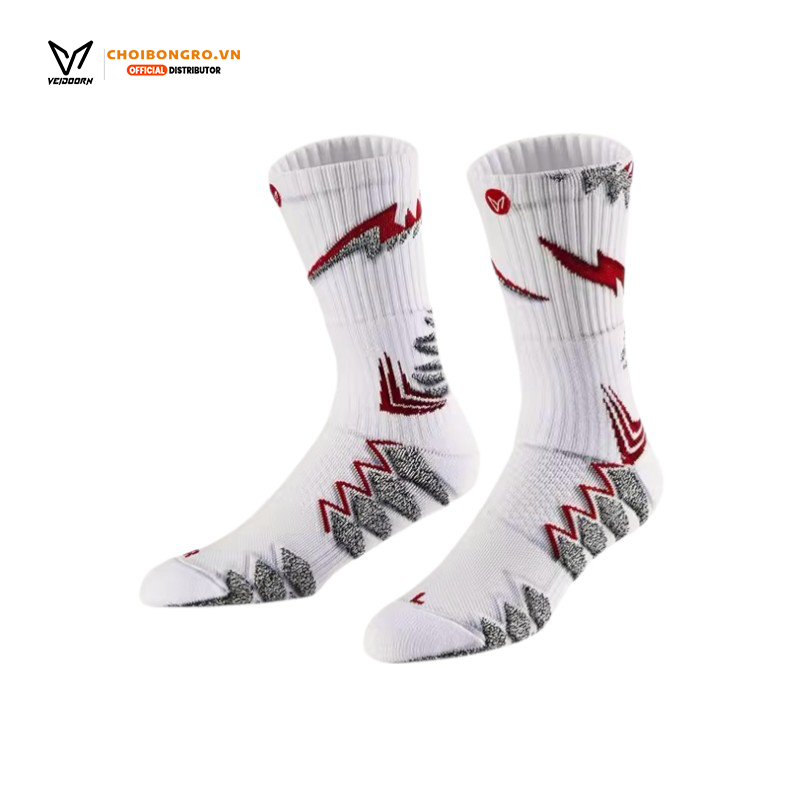 Tất Veidoorn 'Wild Shark' - Trắng Đỏ