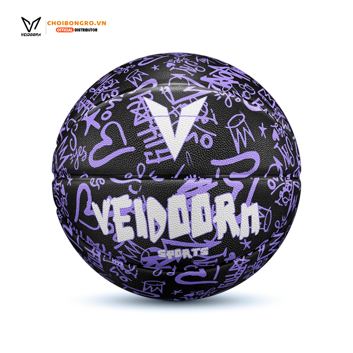 Quả bóng rổ cao su foam Veidoorn 'Star Studded' - Tím