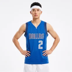 Áo Jersey Dallas / Irving #2 Xanh Royal - Heat Press / Decal Nhiệt