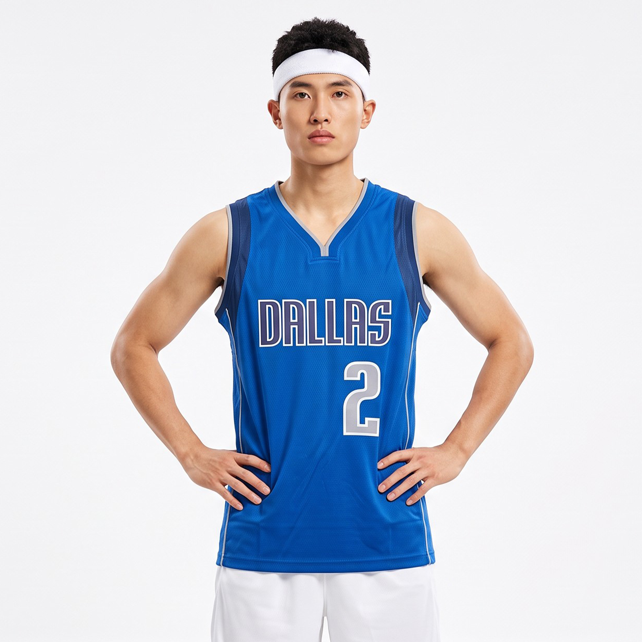 Áo Jersey Dallas / Irving #2 Xanh Royal - Heat Press / Decal Nhiệt - Ảnh 1