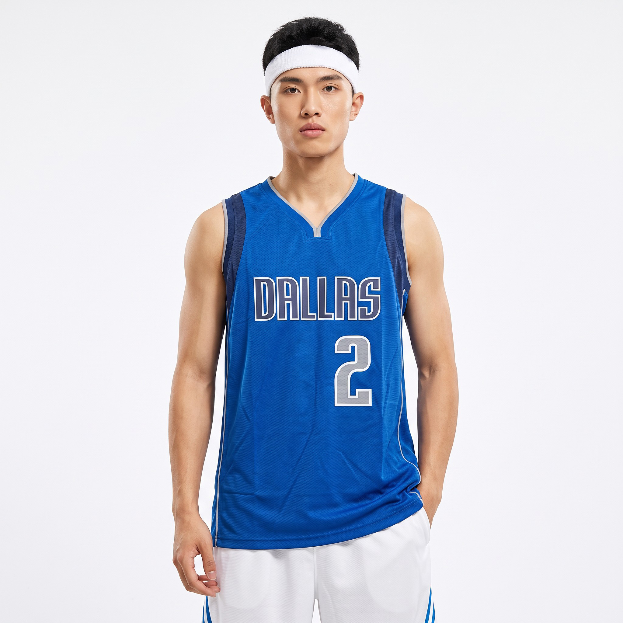Áo Jersey Dallas / Irving #2 Xanh Royal - Heat Press / Decal Nhiệt - Ảnh 2