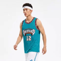 Áo Jersey Grizzlies / Morant #12 Xanh - Heat Press / Decal Nhiệt