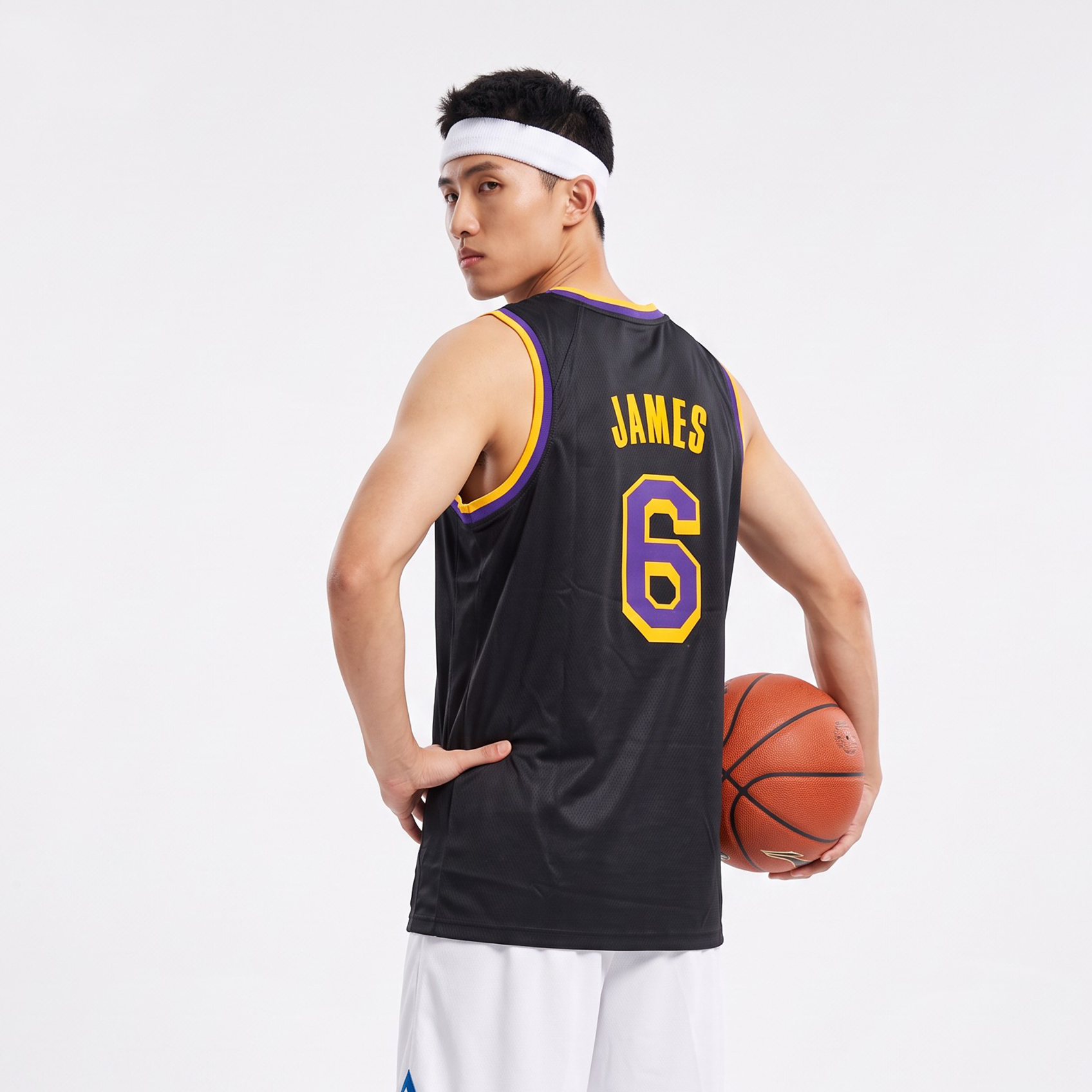 Áo Jersey Lakers / James #6 Đen - Heat Press / Decal Nhiệt - Ảnh 2