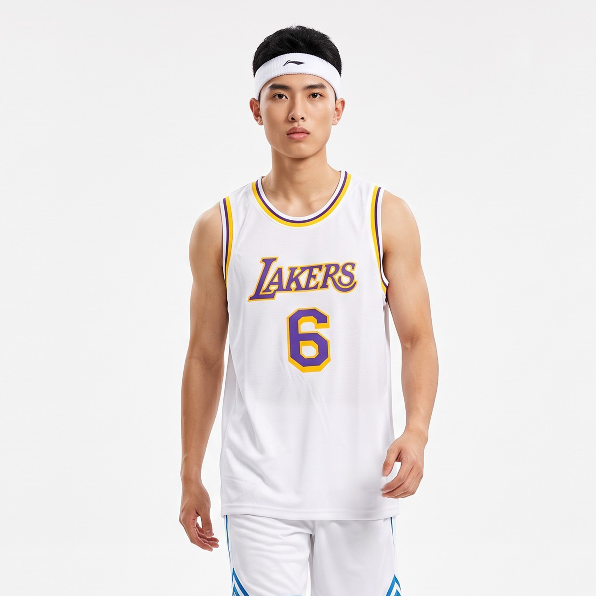 Áo Jersey Lakers / James #6 Trắng - Heat Press / Decal Nhiệt - Ảnh 2