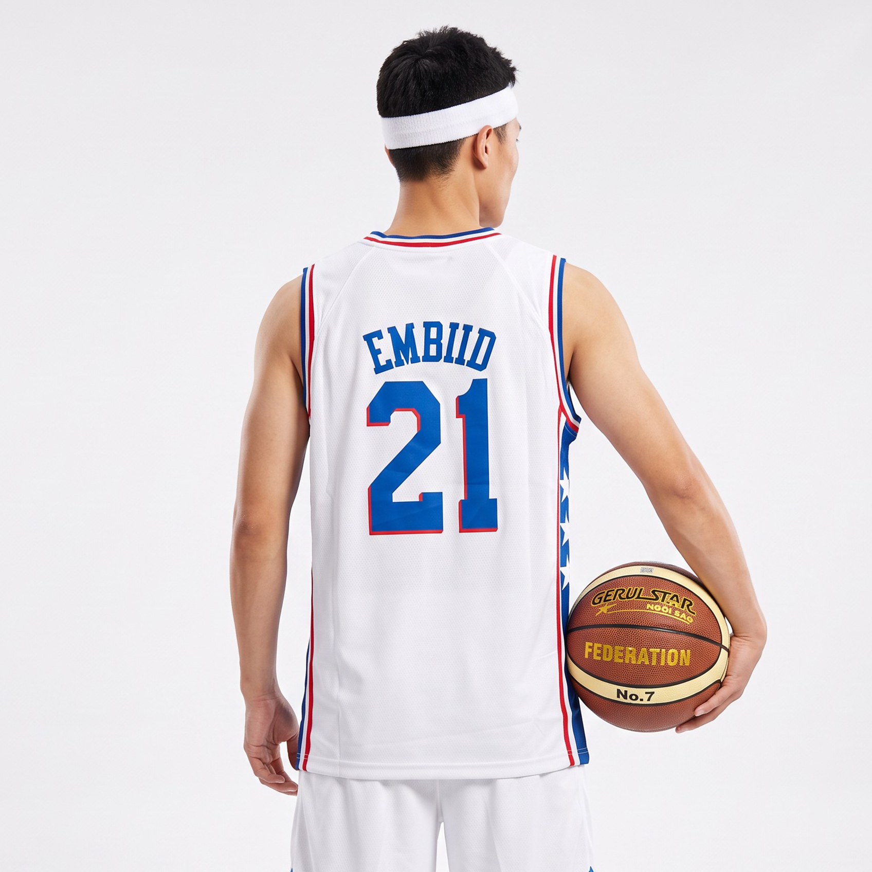Áo Jersey Phila / Embid #21 Trắng - Heat Press / Decal Nhiệt - Ảnh 2