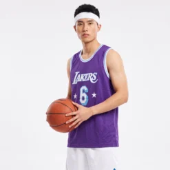 Áo Jersey Lakers / James #6 Tím - Heat Press / Decal Nhiệt