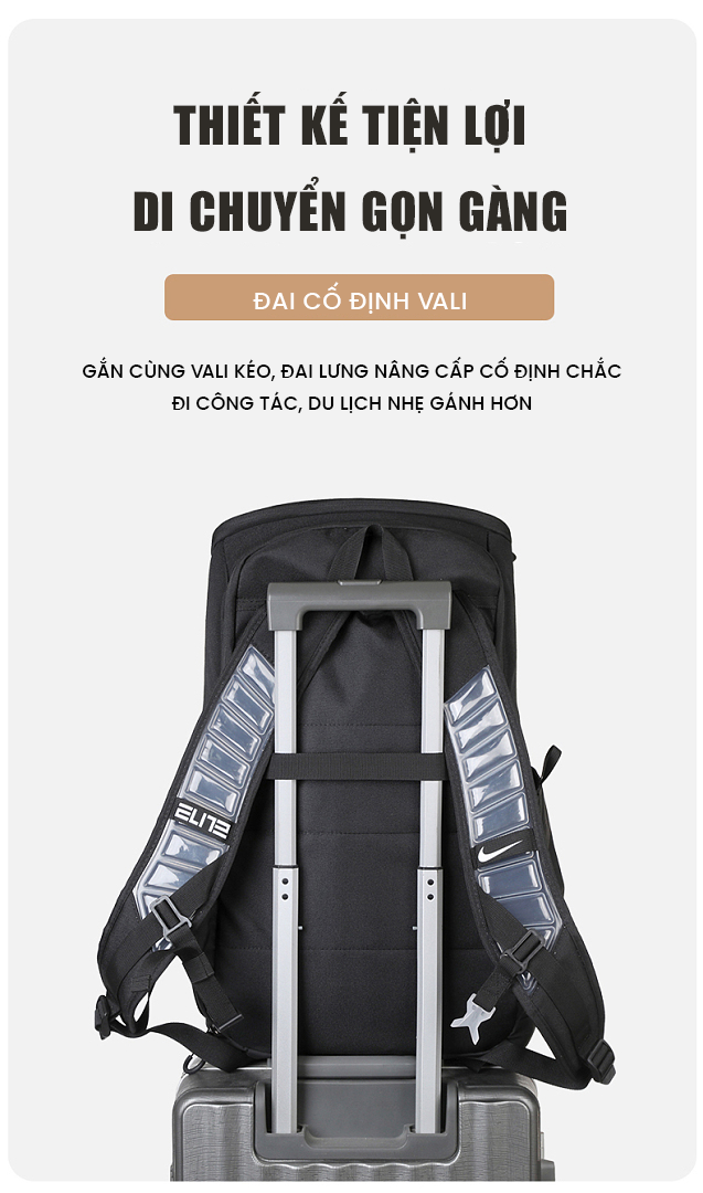 Đai cố định vali kéo của Balo bóng rổ Elite V3